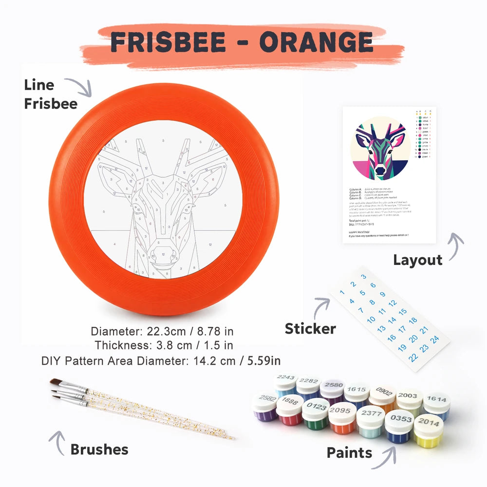 Paint by Numbers - Frisbee | Geometric Deer