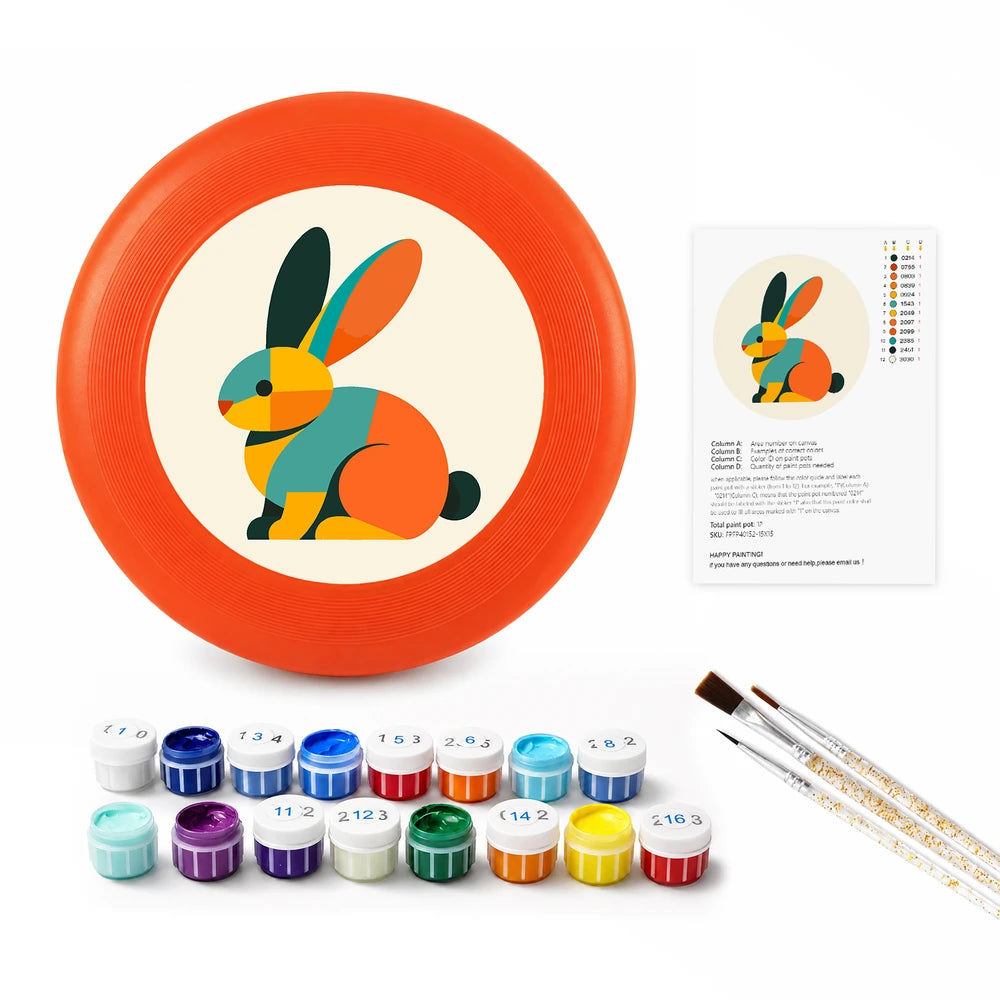 
Paint by Numbers - Frisbee | Geometric Rabbit