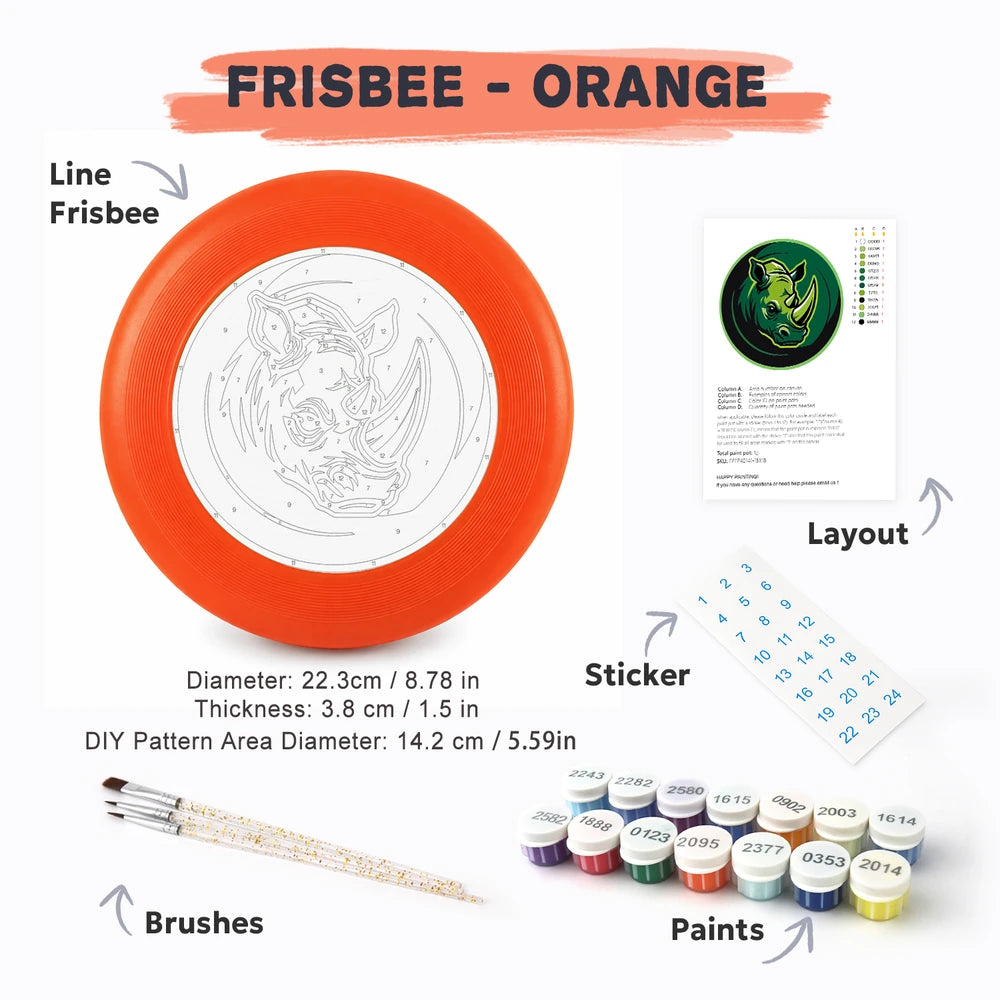 
Paint by Numbers - Frisbee | Green Rhino Emblem