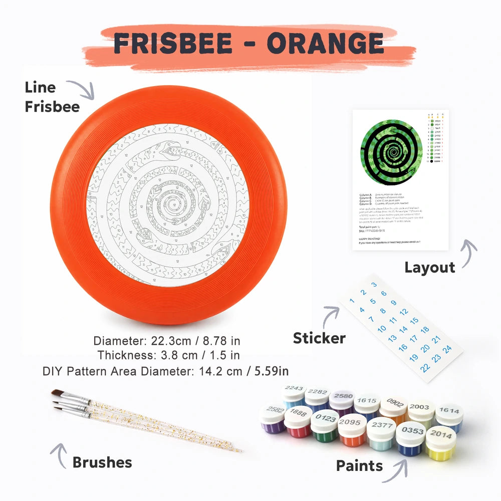 
Paint by Numbers - Frisbee | Green Spiral Maze
