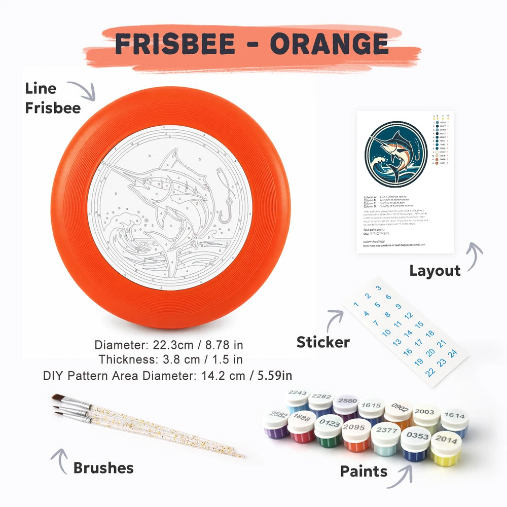 Paint by Numbers - Frisbee | Leaping Marlin