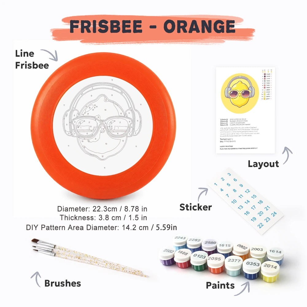 
Paint by Numbers - Frisbee | Lemon with Headphones