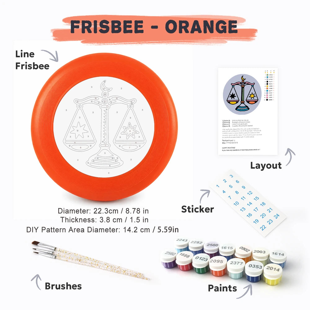 Paint by Numbers - Frisbee | Libra Scales Sign