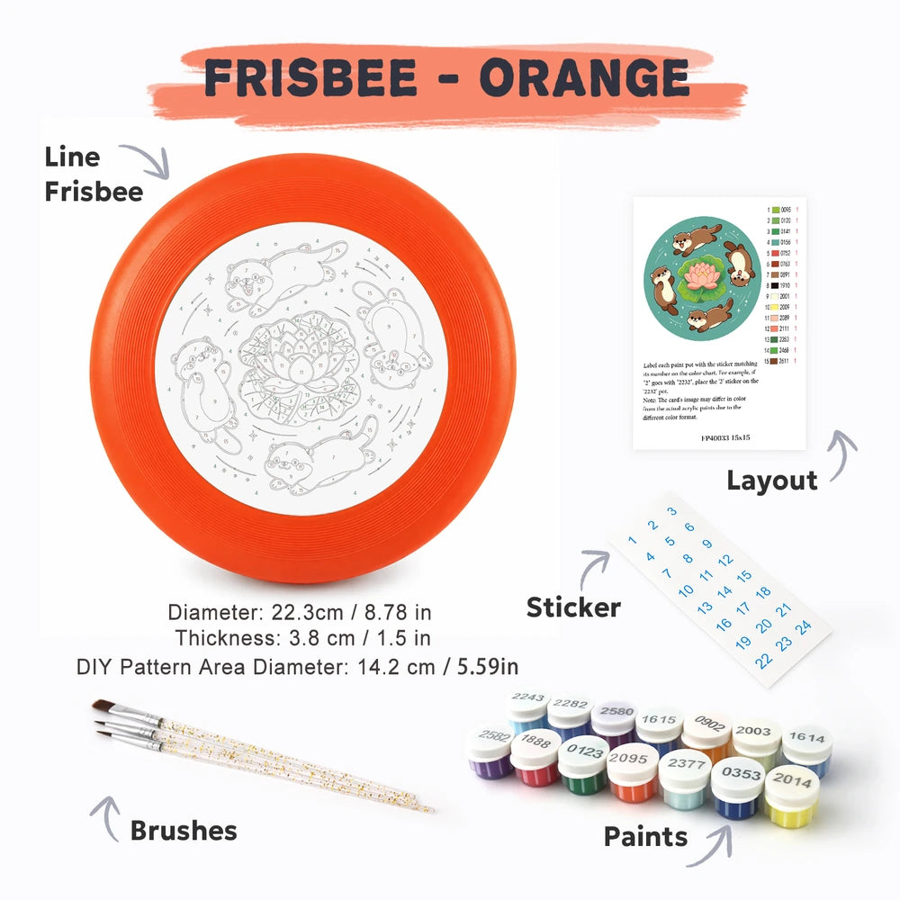 
Paint by Numbers - Frisbee | Otters and Water Lily