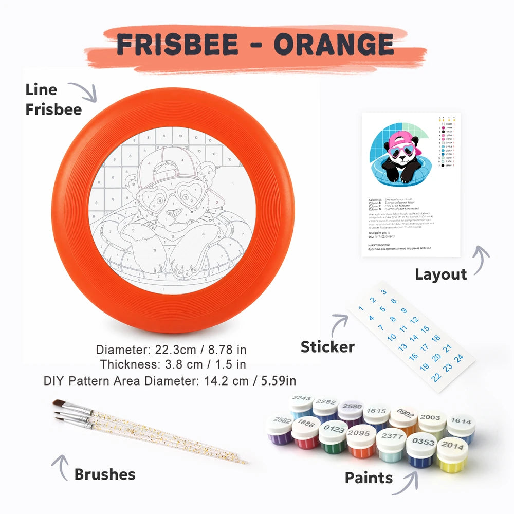 
Paint by Numbers - Frisbee | Panda in a Pool Ring