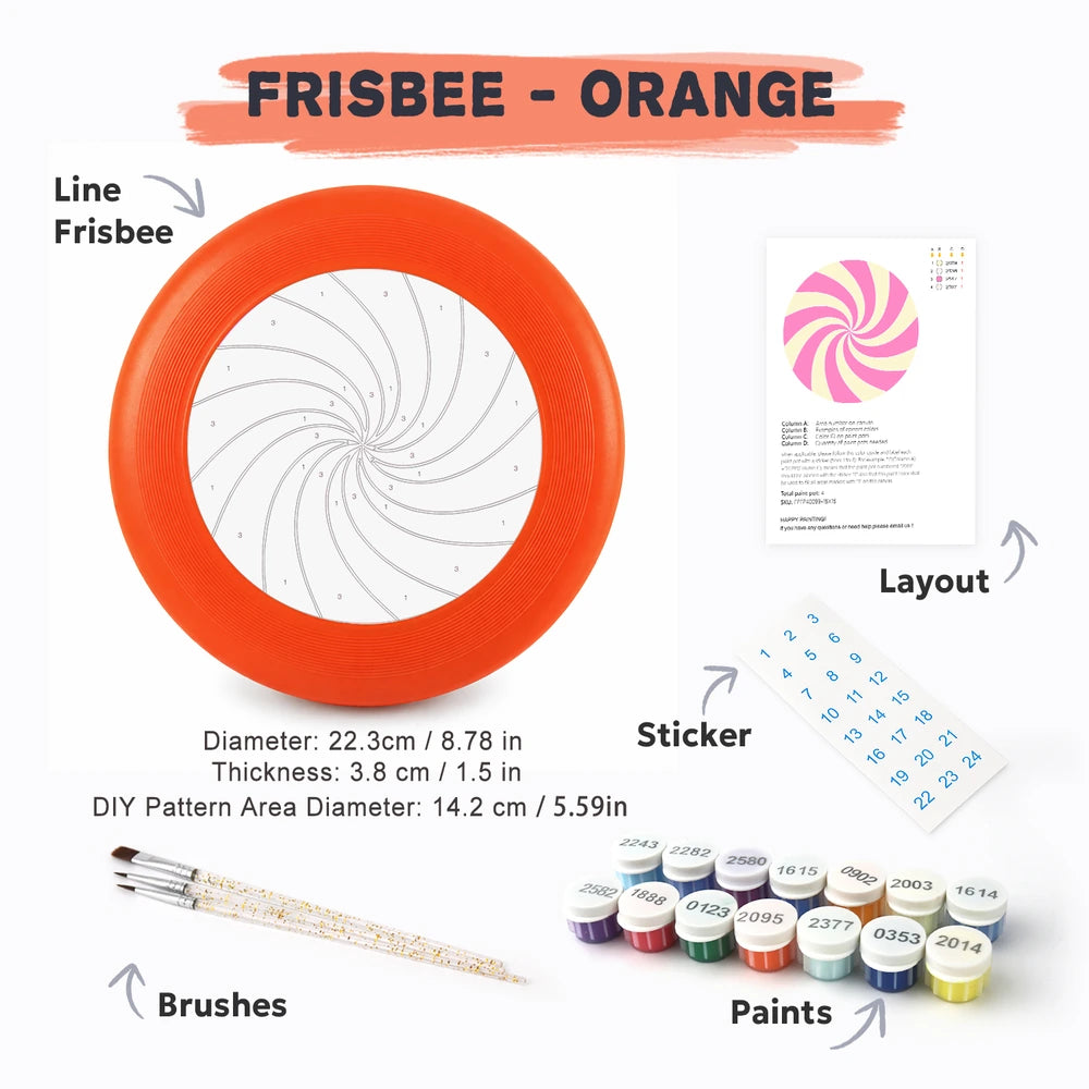 Paint by Numbers - Frisbee | Pink Candy Swirl