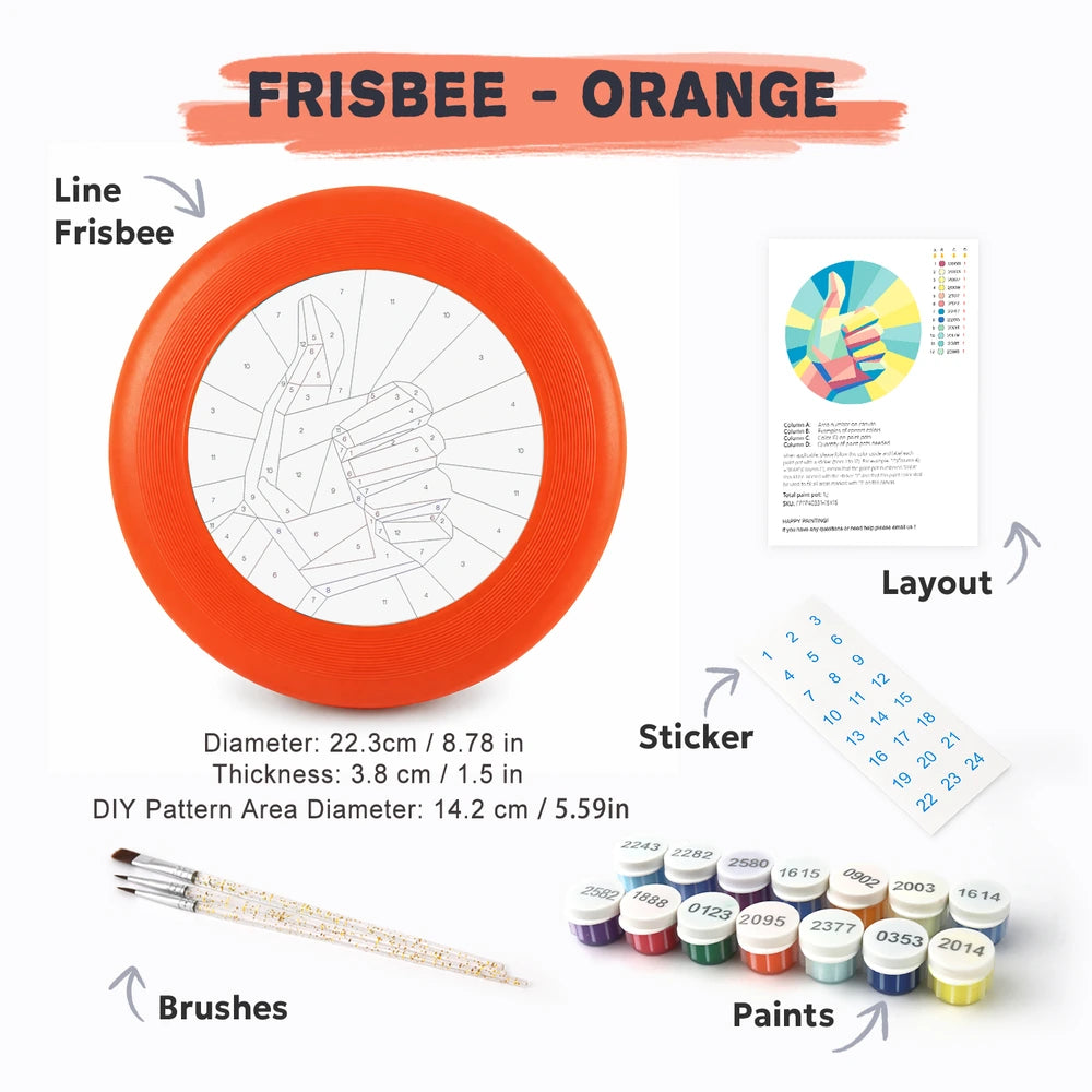 
Paint by Numbers - Frisbee | Shaka Hand
