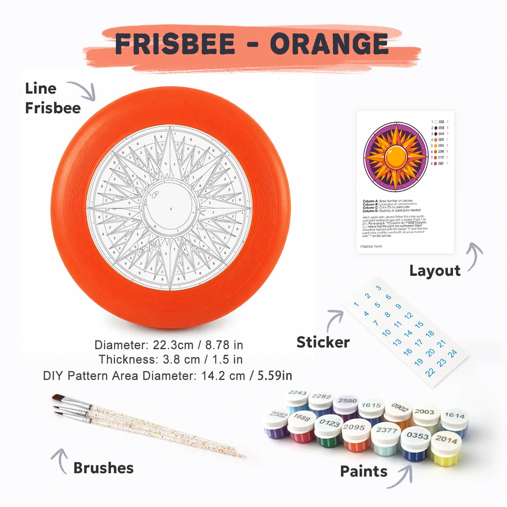 Paint by Numbers - Frisbee | Sun Mandala