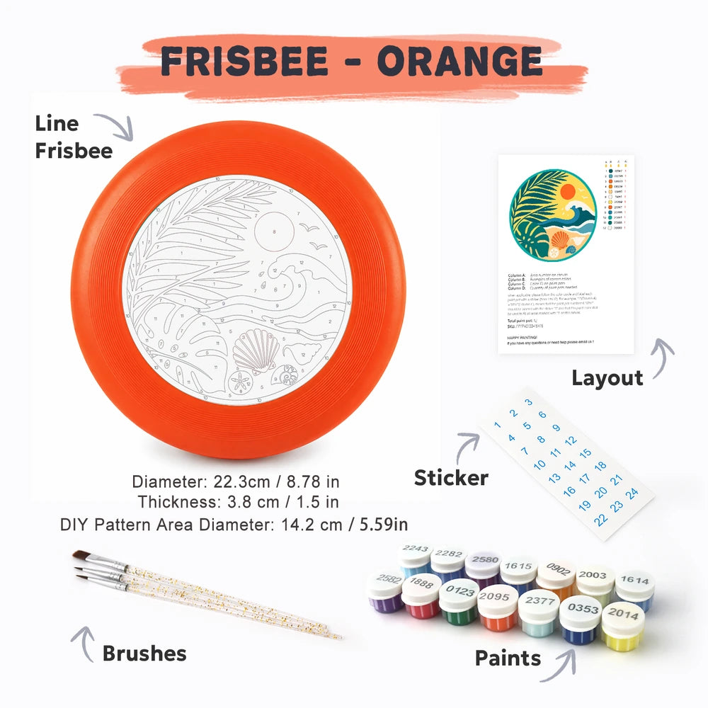 Paint by Numbers - Frisbee | Tropical Beach Circle