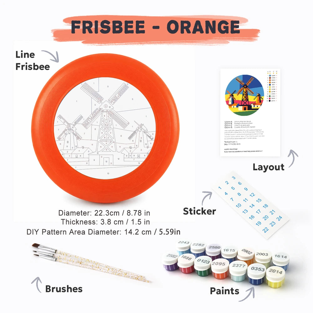 Paint by Numbers - Frisbee | Village Windmills