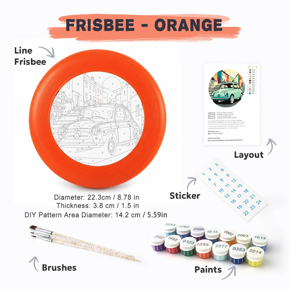 Paint by Numbers - Frisbee | Vintage Car in the Village