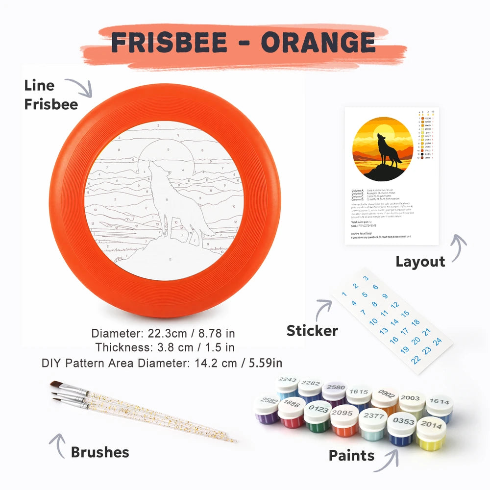 Paint by Numbers - Frisbee | Wolf at Sunset