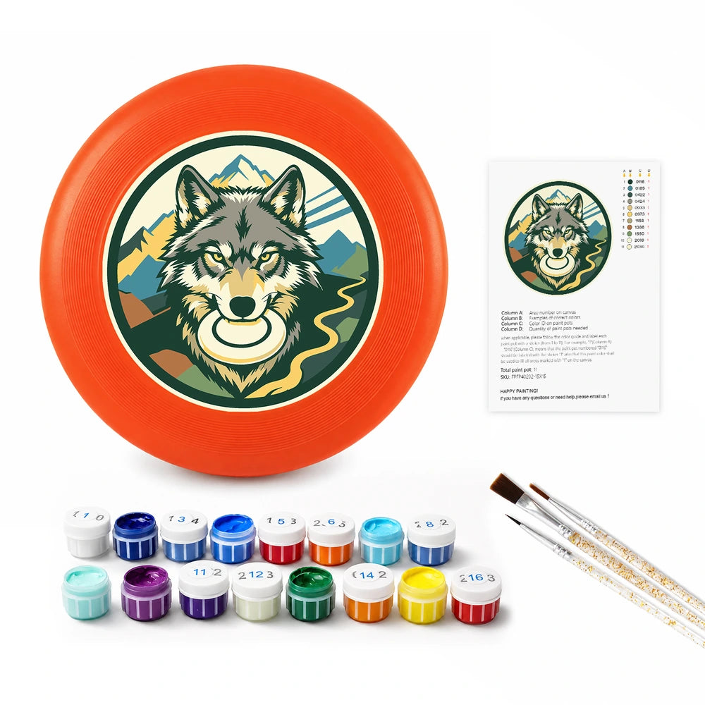 Paint by Numbers - Frisbee | Wolf in the Mountains