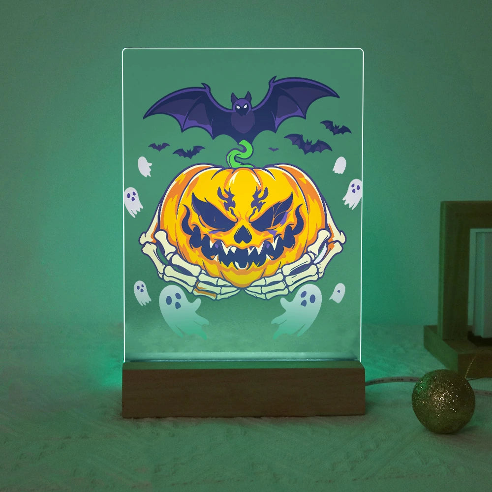 
Paint by Numbers - Halloween Light | Bat over the Grinning Pumpkin