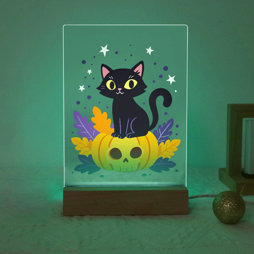 
Paint by Numbers - Halloween Light | Black Cat on a Pumpkin