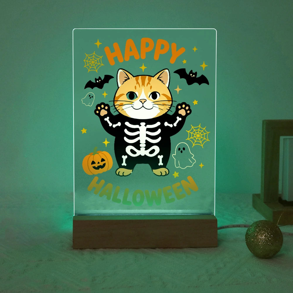 
Paint by Numbers - Halloween Light | Cat in a Skeleton Suit