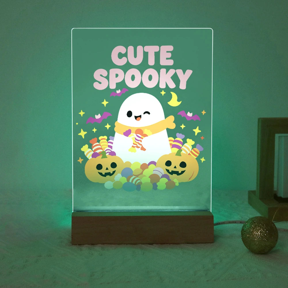 
Paint by Numbers - Halloween Light | Cute Spooky Ghost with Candy