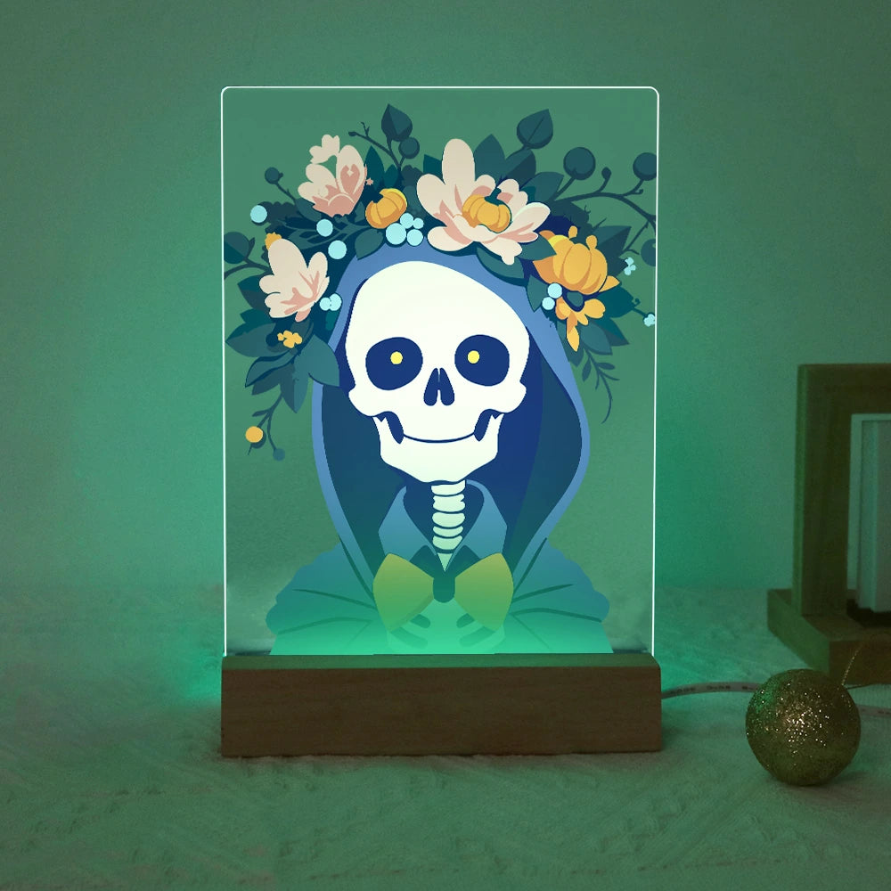 Paint by Numbers - Halloween Light | Reaper with Flower Wreath