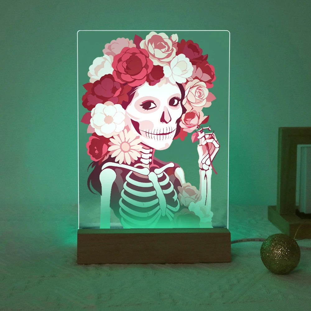 
Paint by Numbers - Halloween Light | Rose Skull Lady