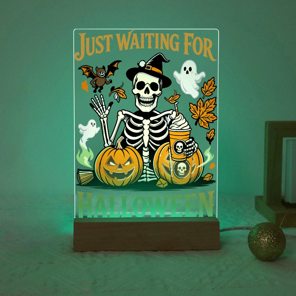 
Paint by Numbers - Halloween Light | Skeleton Waiting for Halloween