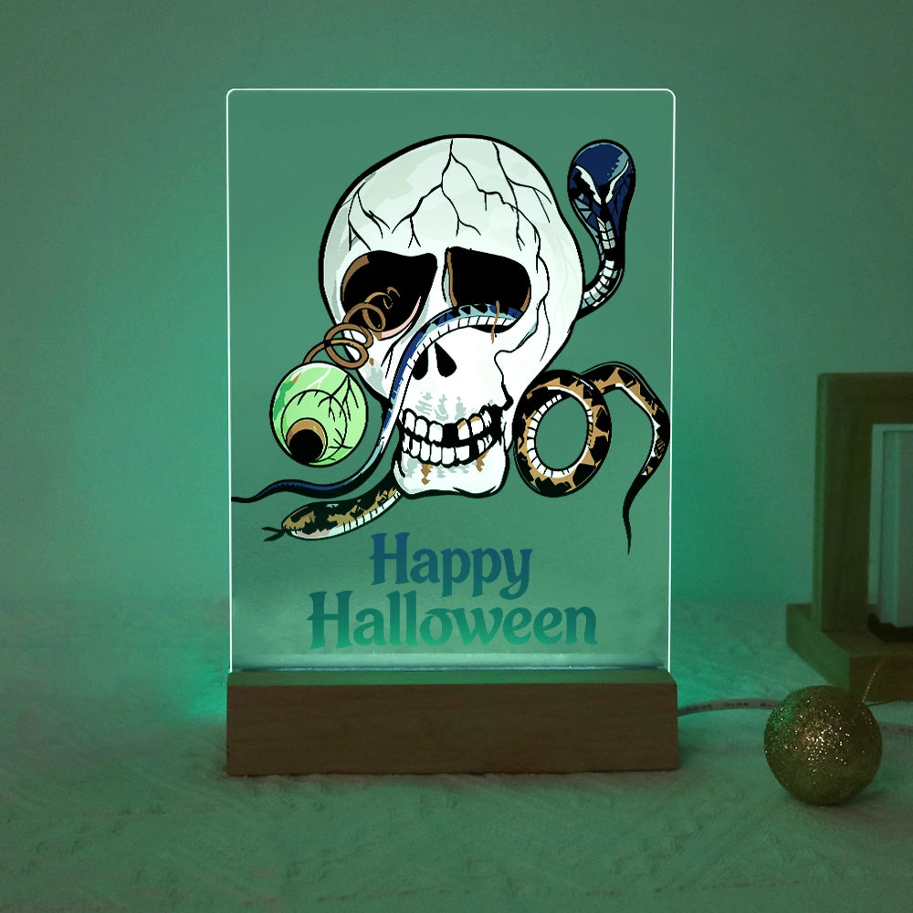Paint by Numbers - Halloween Light | Skull with Snake and Eye