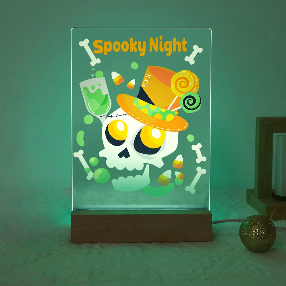 
Paint by Numbers - Halloween Light | Spooky Night Party Skull