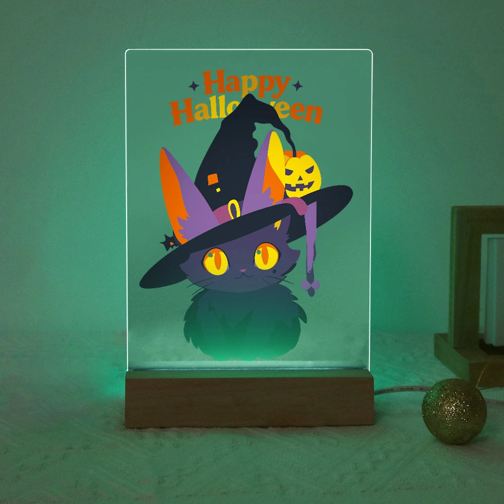 
Paint by Numbers - Halloween Light | Witch Cat in a Big Hat
