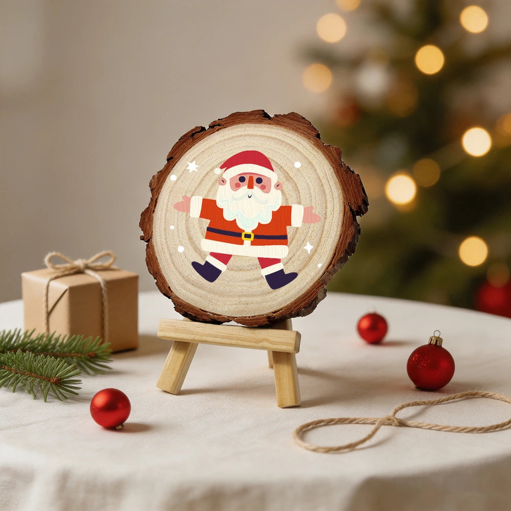 
Paint by Numbers - Wood Slice | Jolly Santa