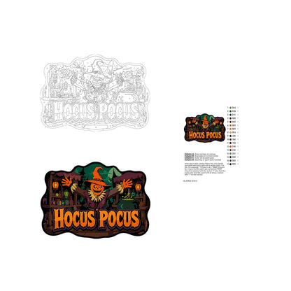 Paint by Numbers - Wooden Door Hanger | Hocus Pocus Scarecrow