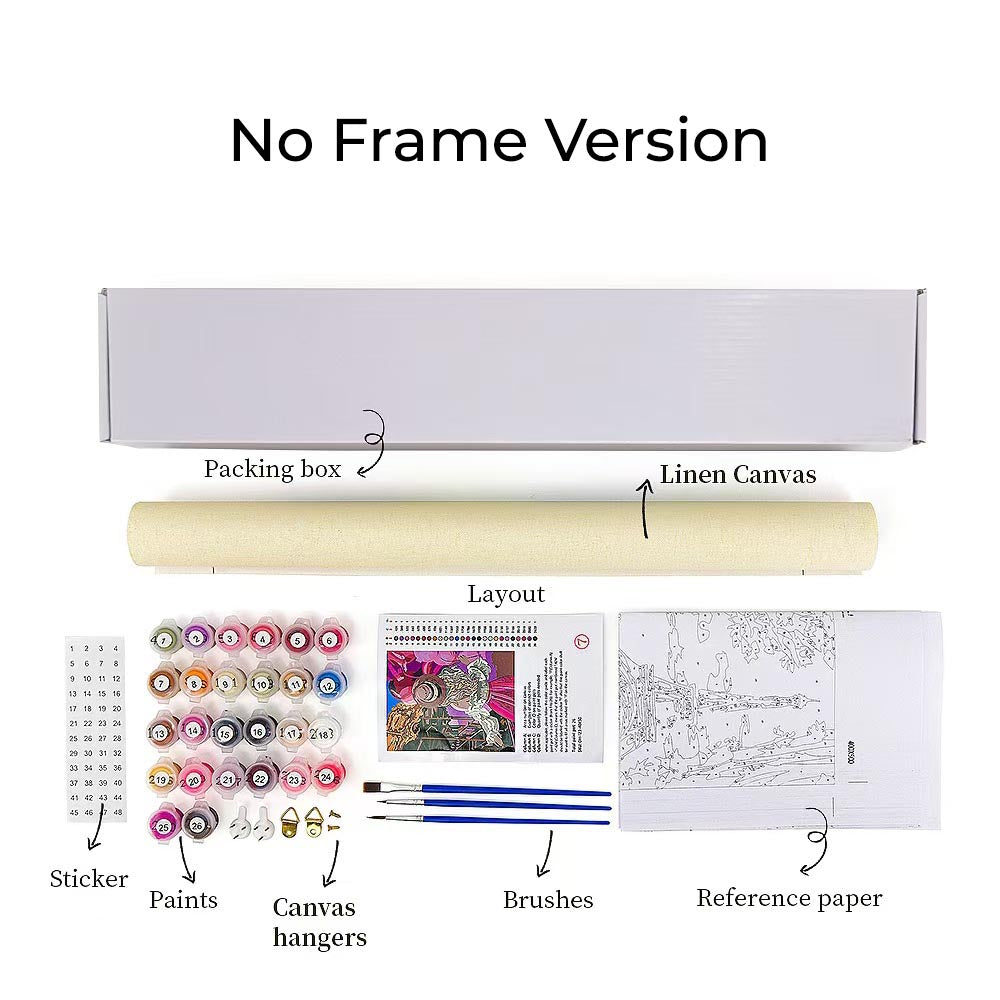 
Paris Eiffel Street paint by numbers kit – rolled canvas