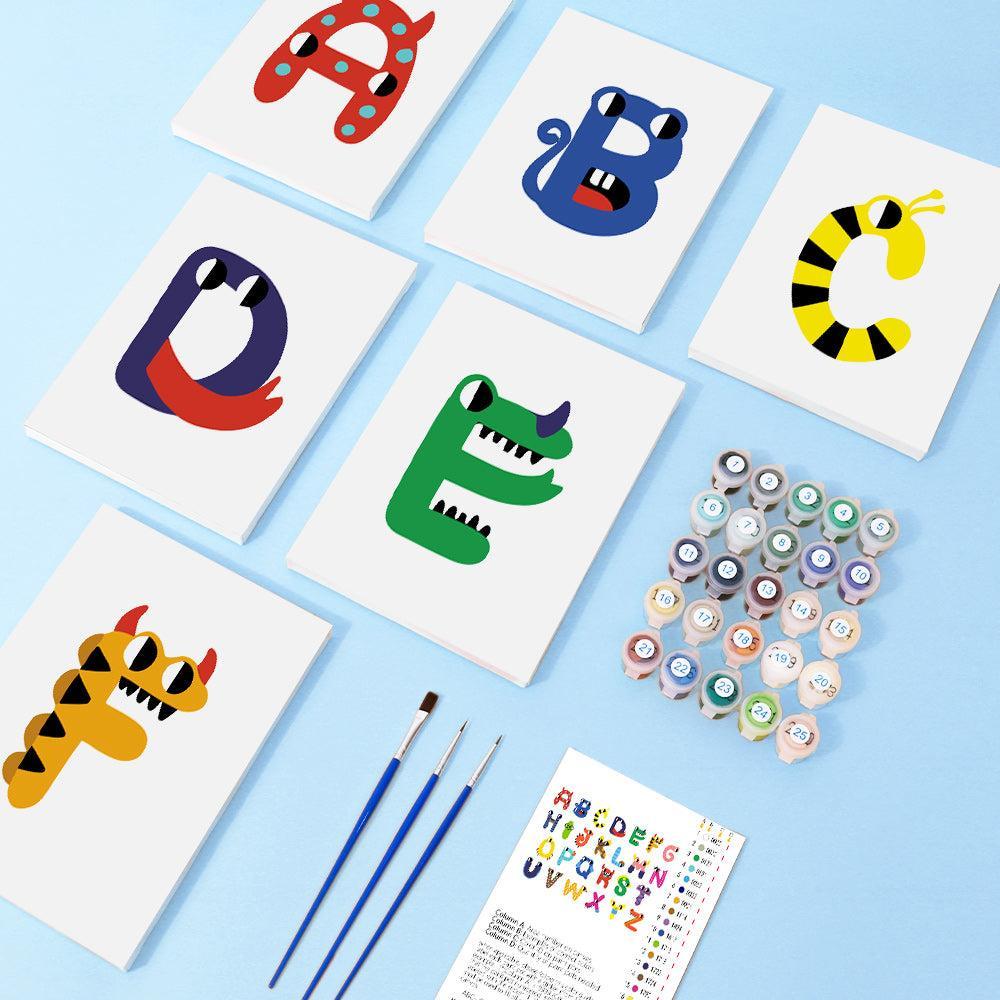 
Paint by Numbers – Alphabet Painting Kit | A to Z Funny Monsters