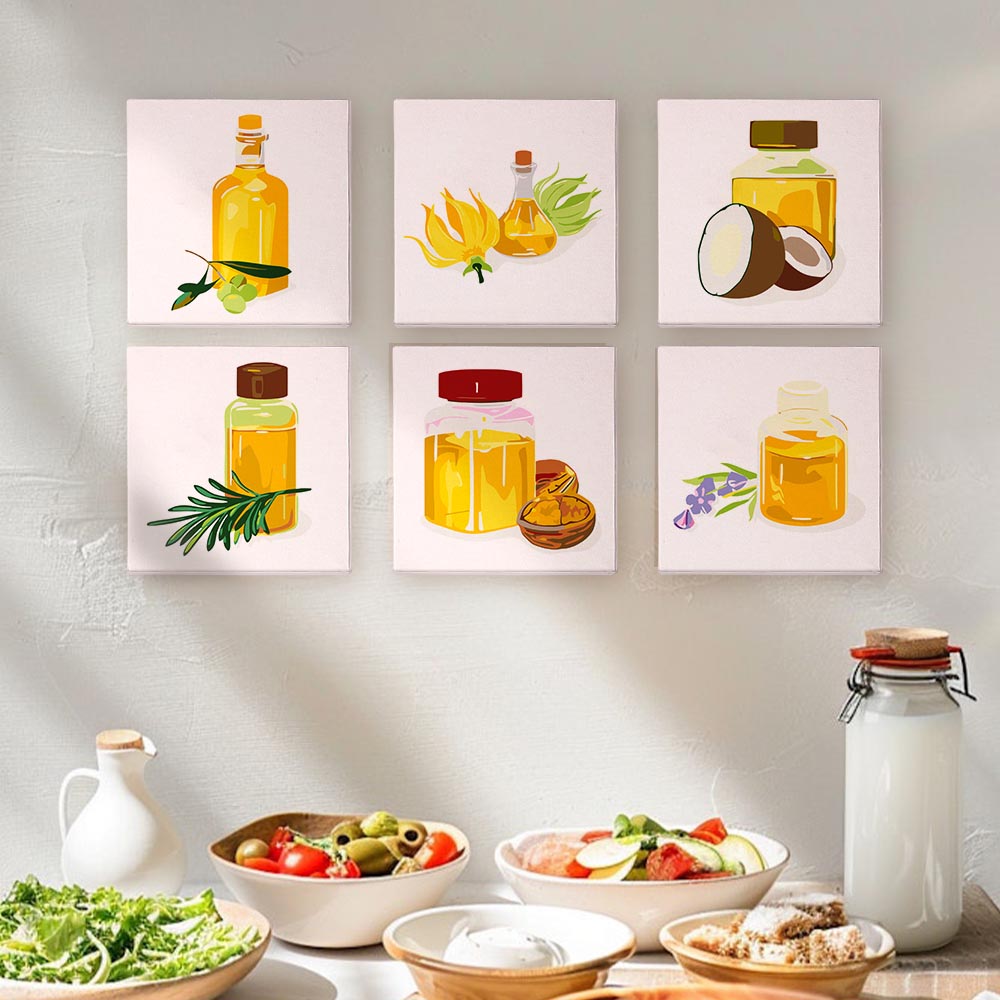 Paint by Numbers – 6 Mini Paintings | Essential Oils & Botanicals Set