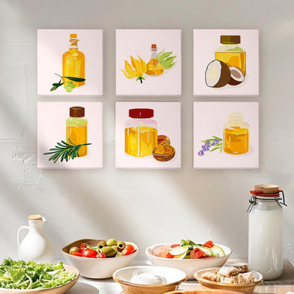 Paint by Numbers – 6 Mini Paintings | Essential Oils & Botanicals Set