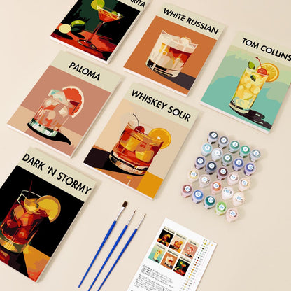 Paint by Numbers – 6 Mini Paintings | Signature Cocktails Set