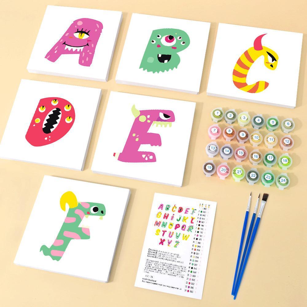 
Paint by Numbers – Alphabet Painting Kit | A to Z Funky Monsters