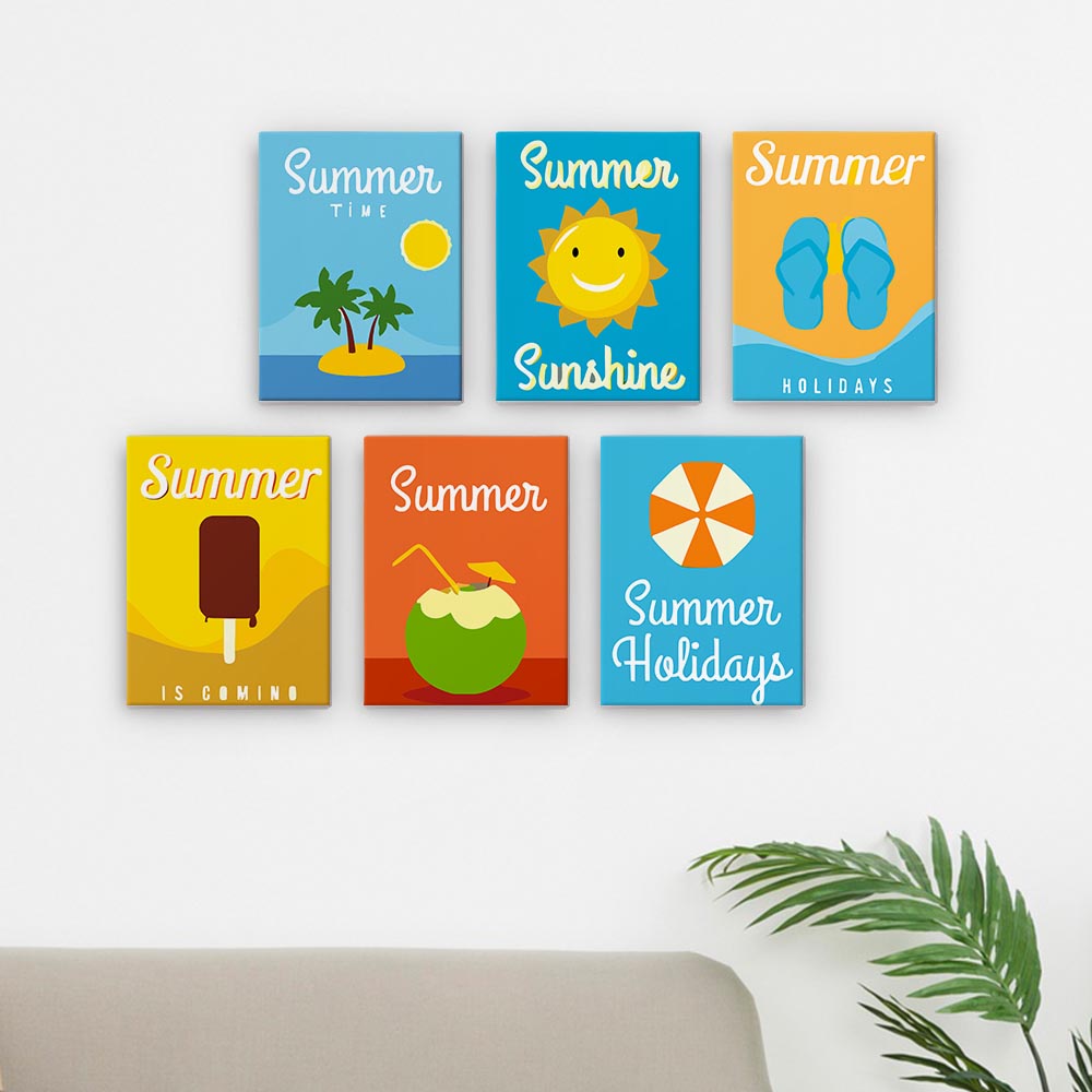 
Paint by Numbers – 6 Mini Paintings | Happy Summer Moments Set