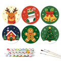 Paint by Numbers – 6 Mini Paintings | Classic Christmas Rounds (Round)