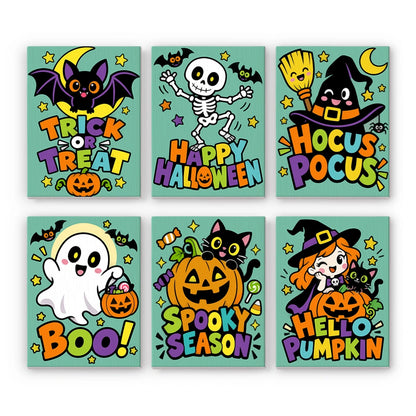 Paint by Numbers – 6 Mini Paintings | Hocus Pocus Comic Lettering Set