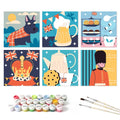 Paint by Numbers – 6 Mini Paintings | London Tea Time Squares (Square)
