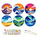 Paint by Numbers – 6 Mini Paintings | Vivid Nature Rounds (Round)