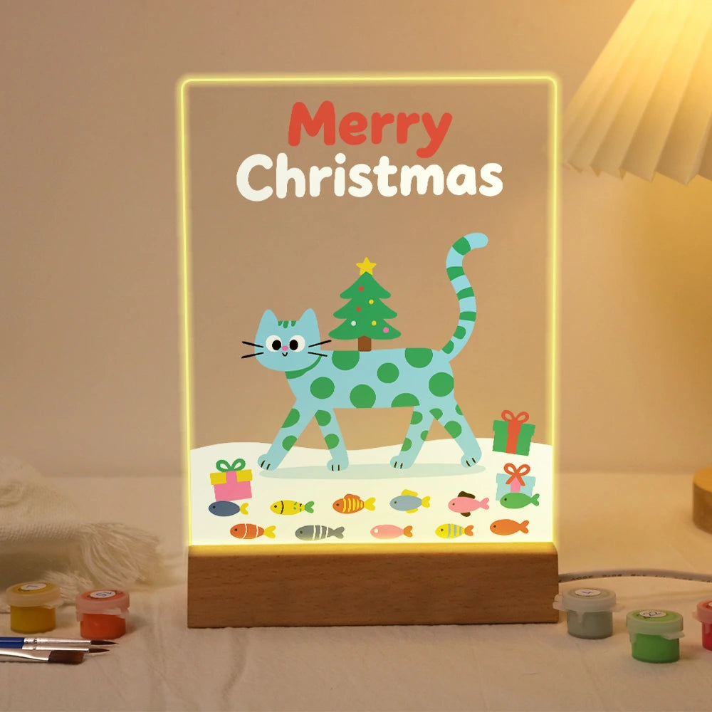 
Paint by Numbers - Christmas Light | Cat and Tree on Fish Parade