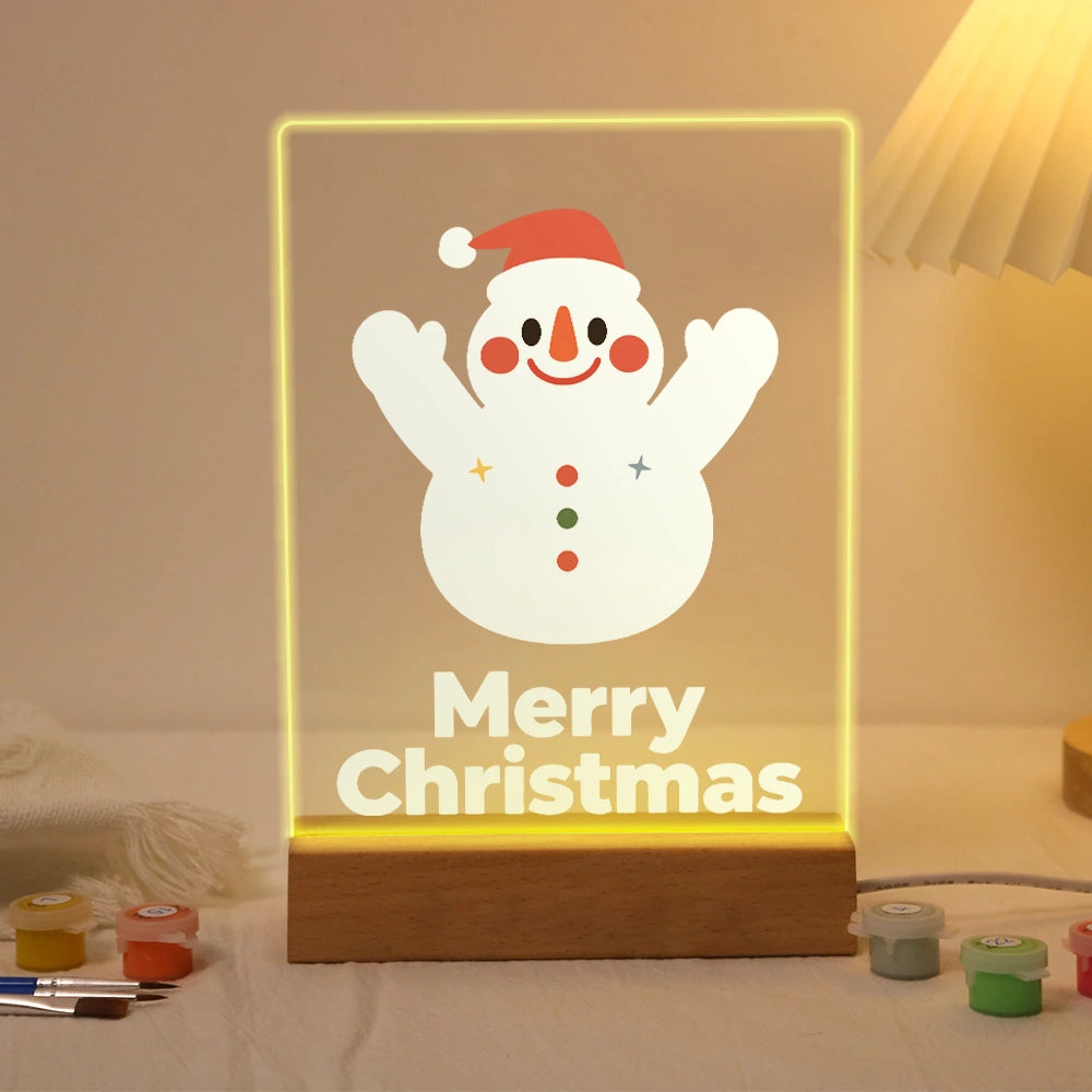 
Paint by Numbers - Christmas Light | Cheering Little Snowman