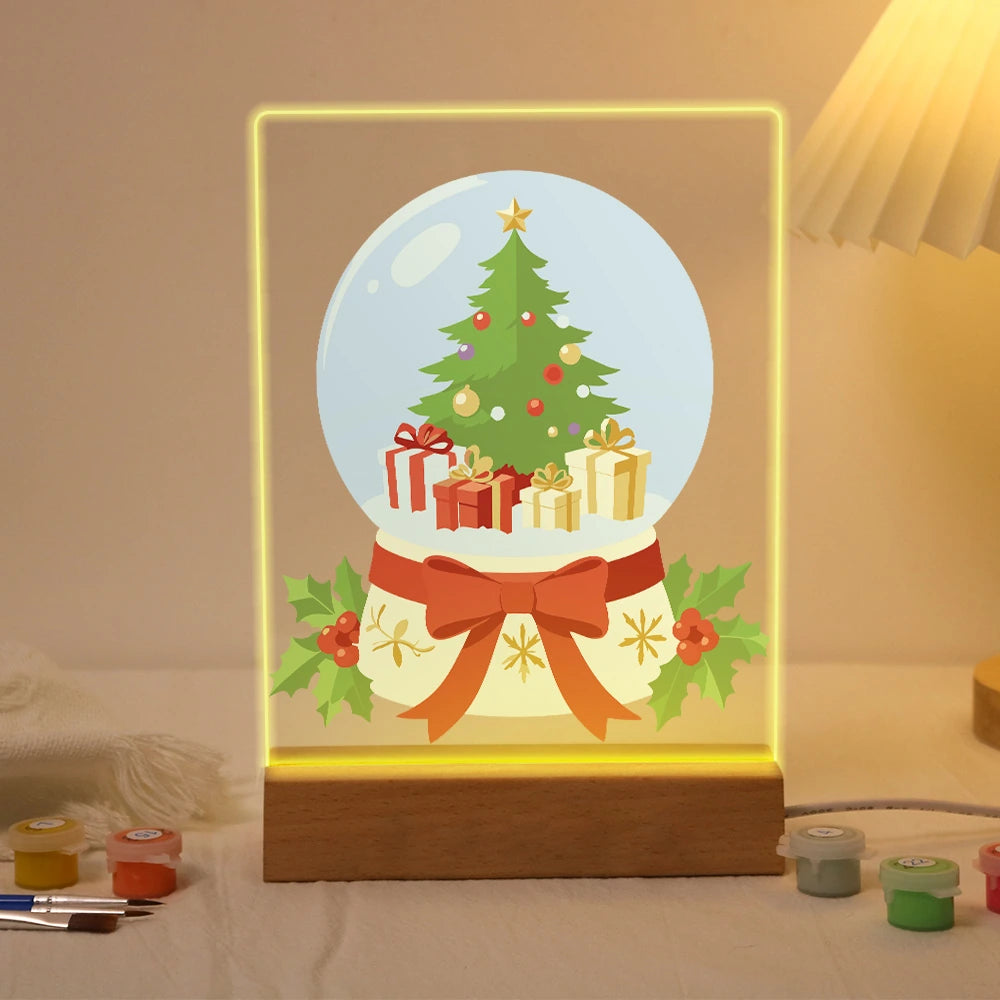 
Paint by Numbers - Christmas Light | Christmas Snow Globe with Bow