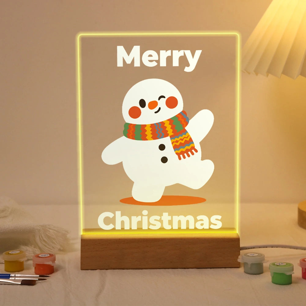 
Paint by Numbers - Christmas Light | Dancing Snowman with Scarf