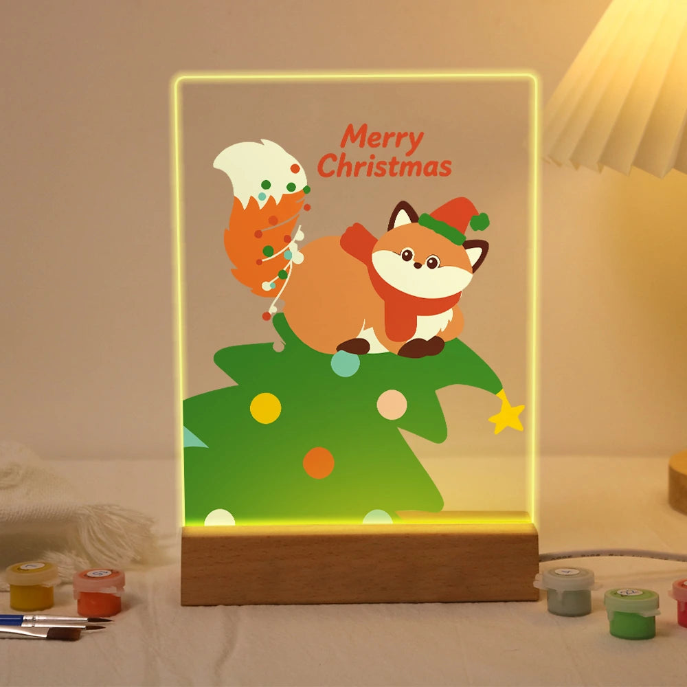 
Paint by Numbers - Christmas Light | Fox Catching Stars on the Tree