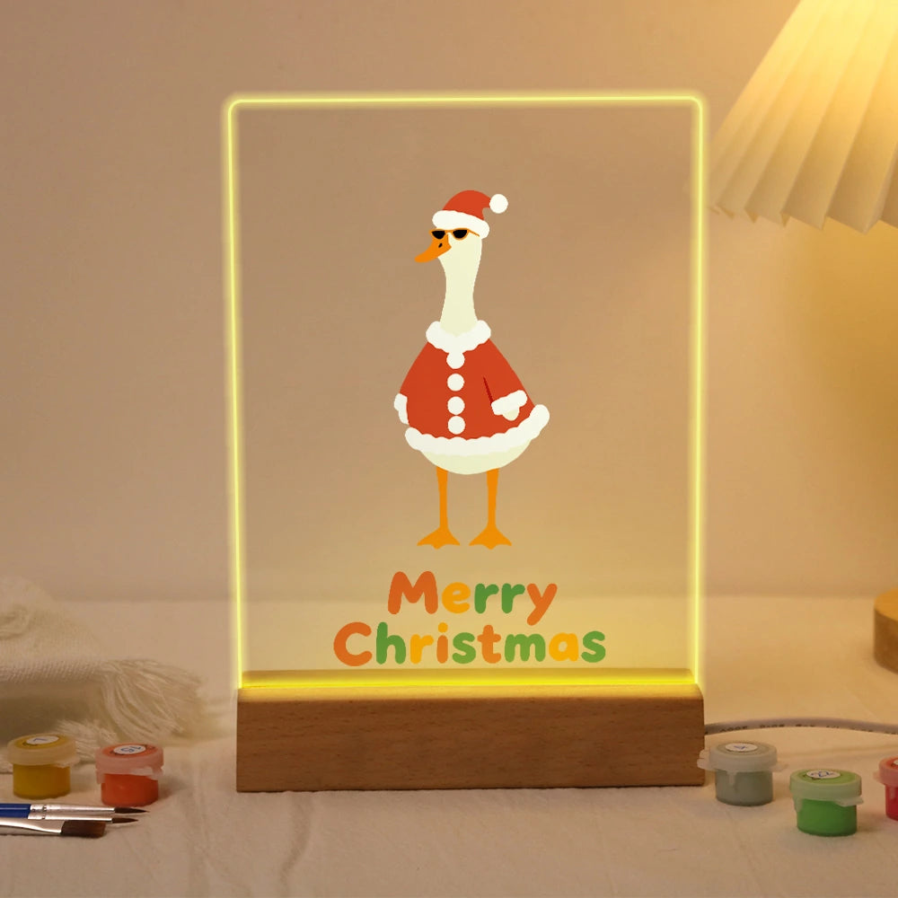 
Paint by Numbers - Christmas Light | Goose in a Santa Coat