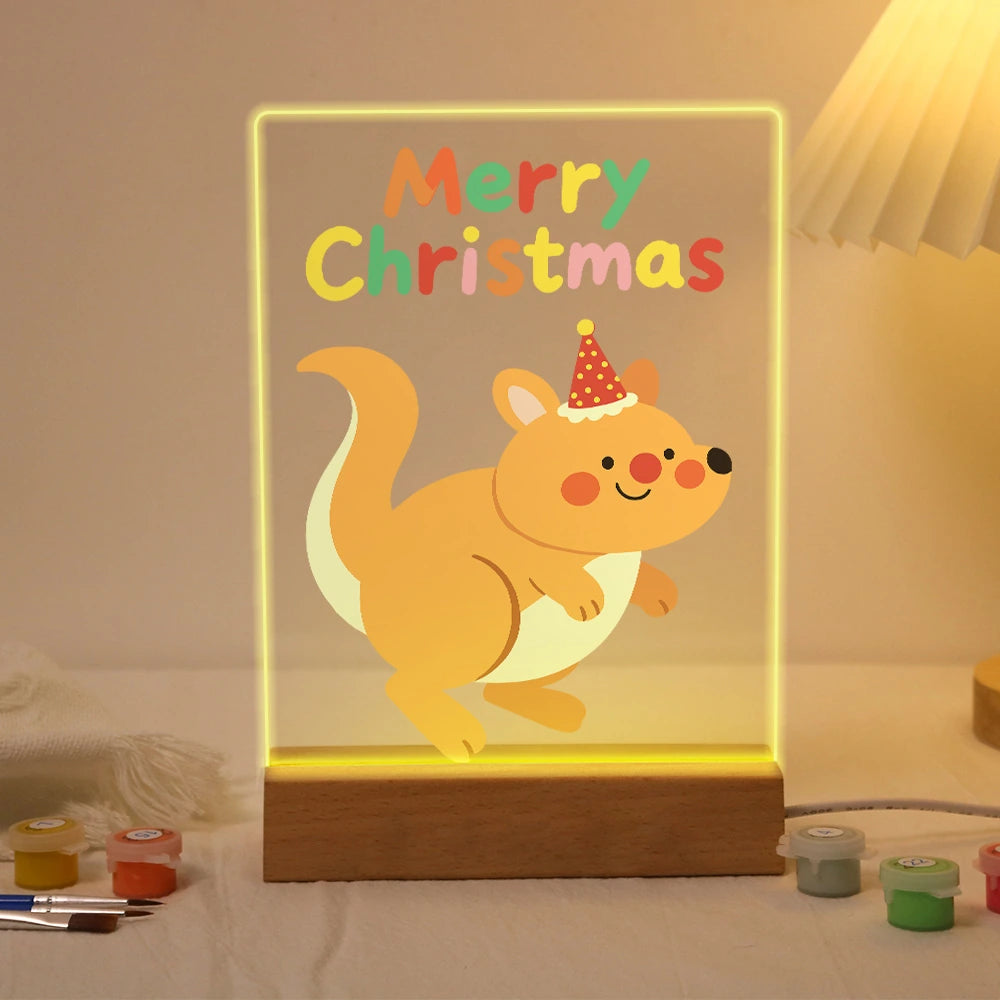 
Paint by Numbers - Christmas Light | Hopping Kangaroo in a Party Hat