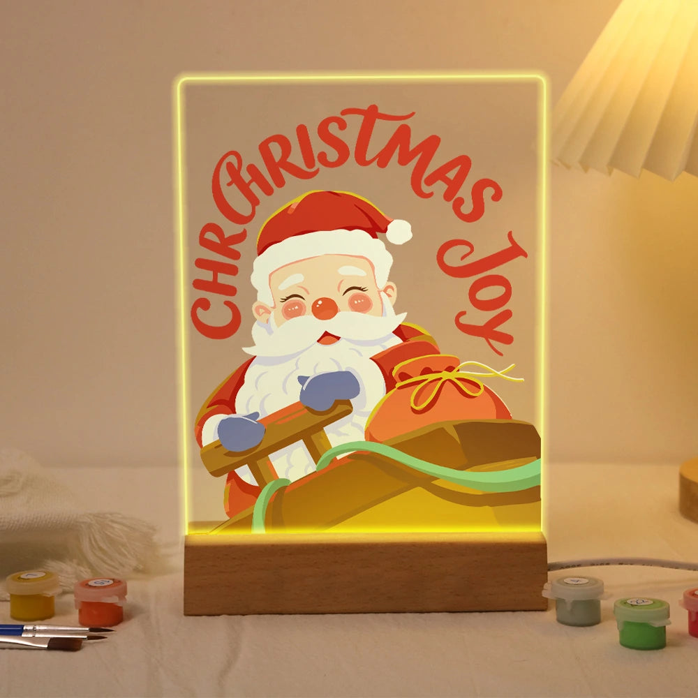 
Paint by Numbers - Christmas Light | Laughing Santa with Gift Sack