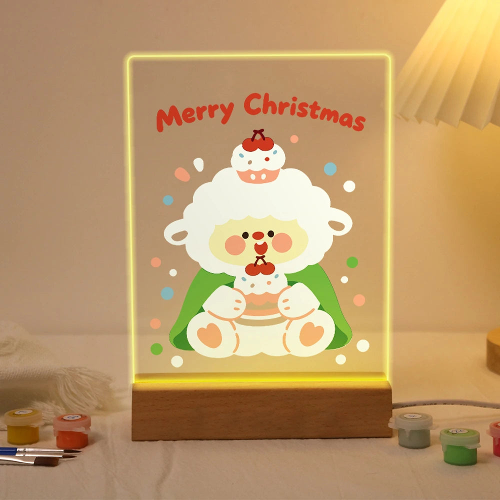
Paint by Numbers - Christmas Light | Little Sheep with Cupcake