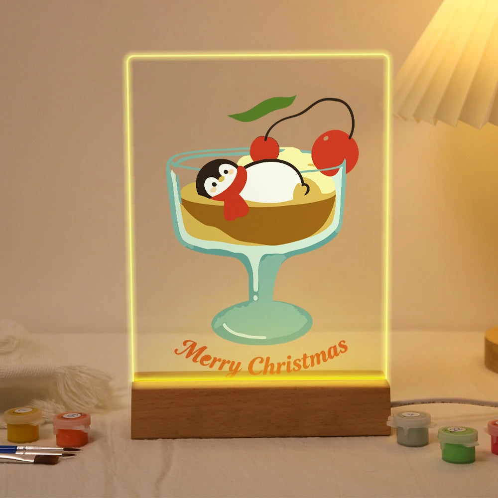 
Paint by Numbers - Christmas Light | Penguin in an Ice Cream Cup